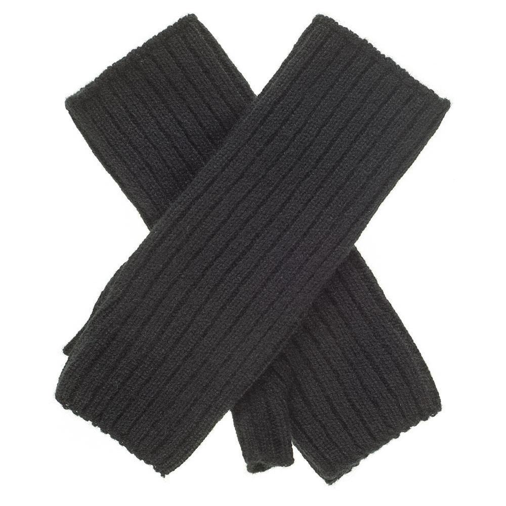 Black Mid Length Cashmere Wrist Warmers - Image 3