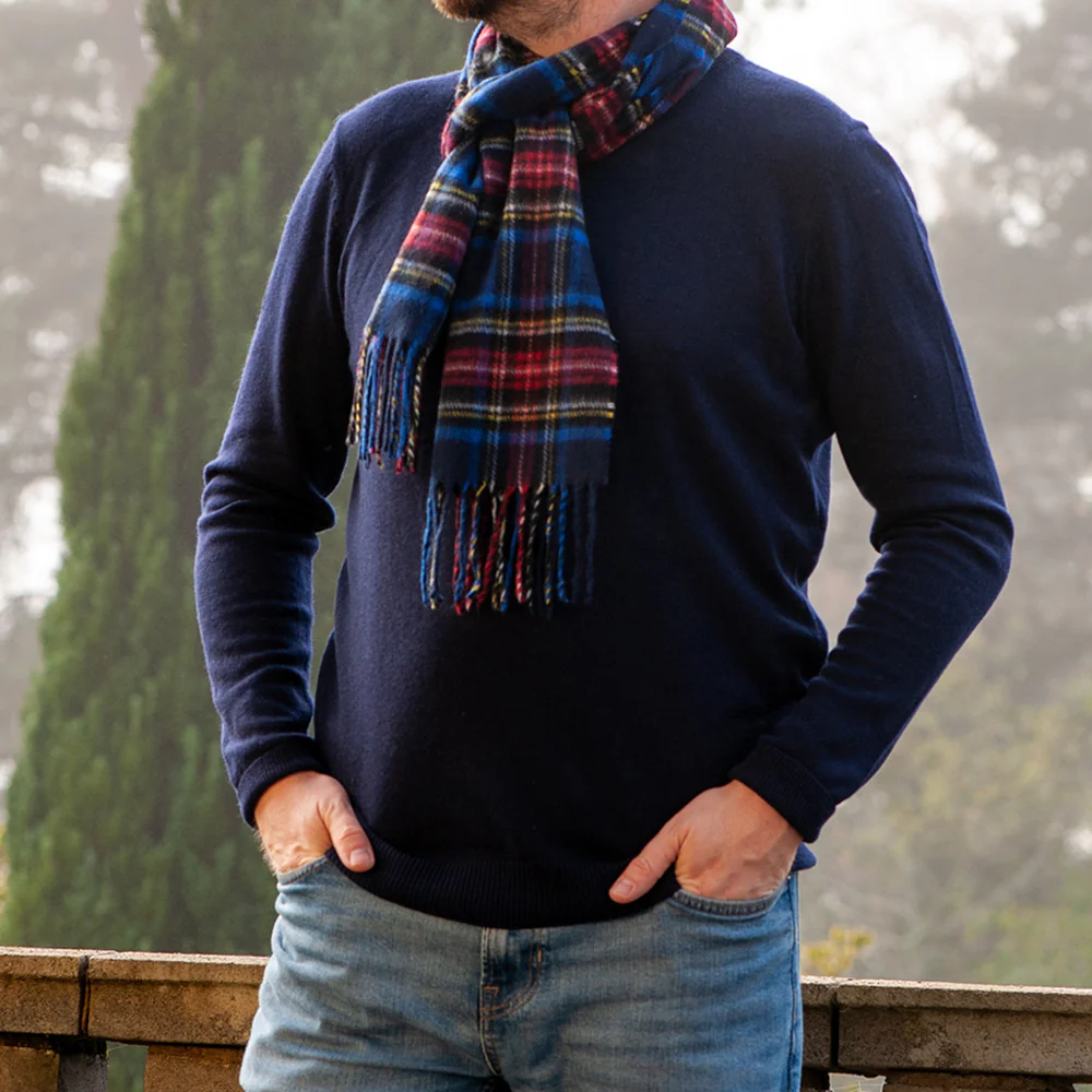 Black Stewart Cashmere Scarf - Image 3