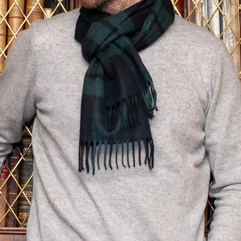 Black Watch Tartan Cashmere Scarf - Image 4