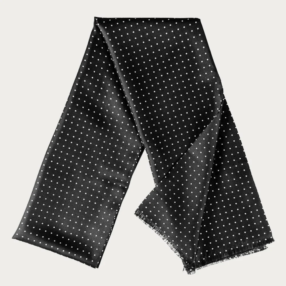 Oracle - Black Polka Dot Silk Scarf - Image 4