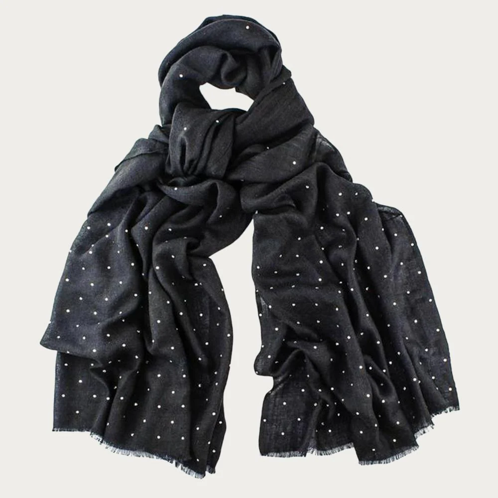 Swarovski Crystal Black Cashmere and Silk Wrap - Image 6