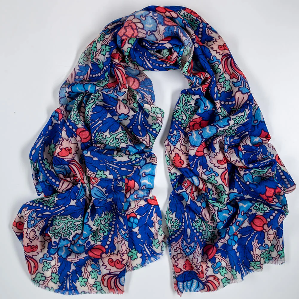 The Liberty ‘Art Nouveau’ Quintet - Electric Nouveau Cashmere and Silk Wrap - Image 4