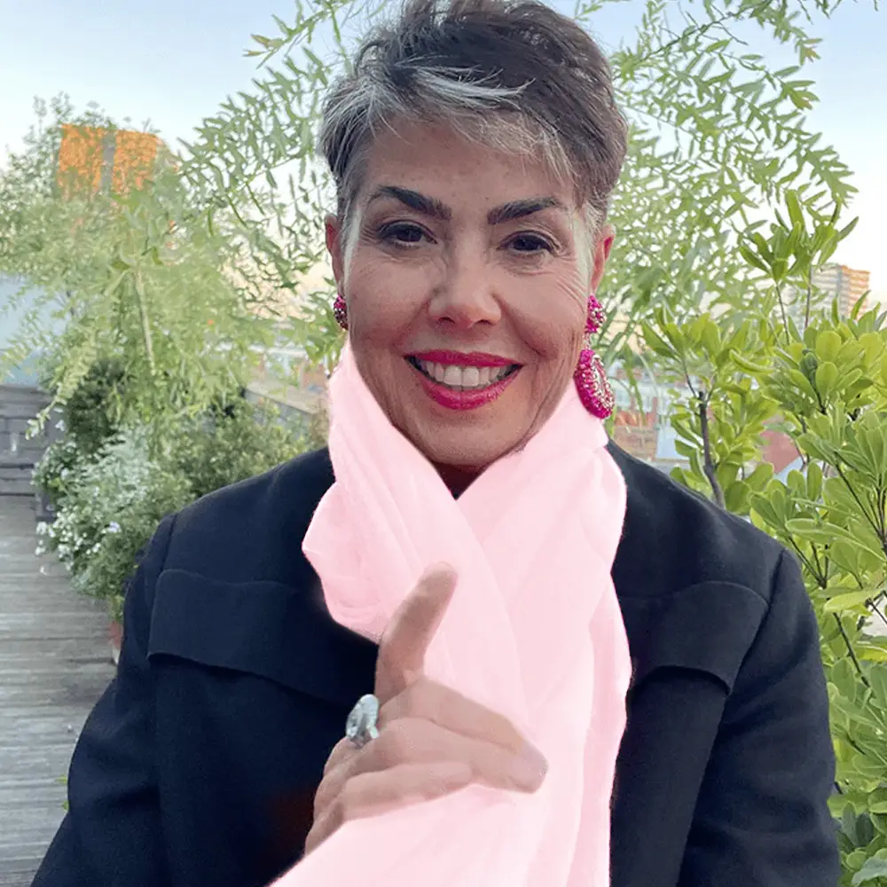 Pastel Pink Cashmere and Silk Wrap - Image 6