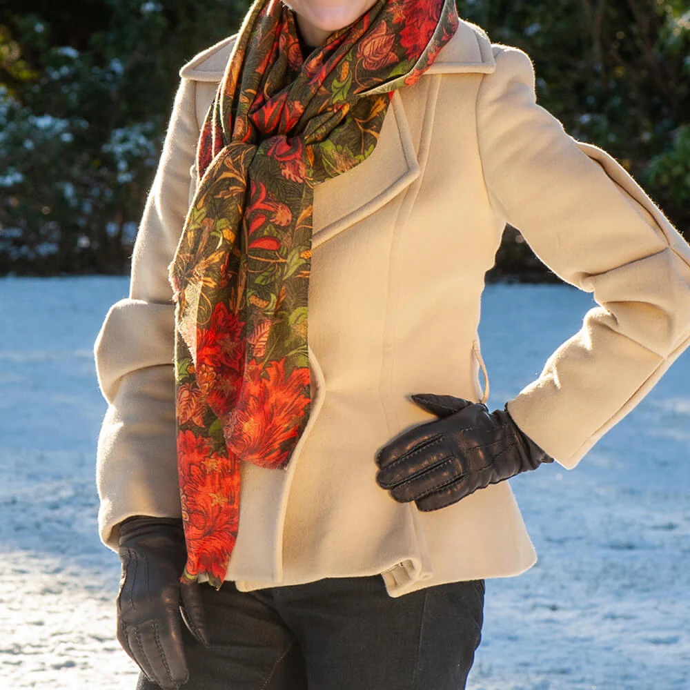 The Liberty March Sparkle Trio- Coral Cashmere and Silk Wrap - Image 5