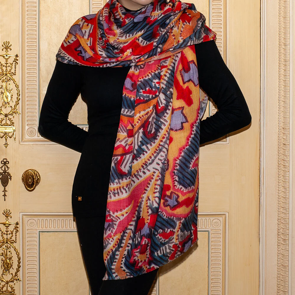 The Liberty Print Quartet – The Paisley Cashmere and Silk Wrap - Image 4