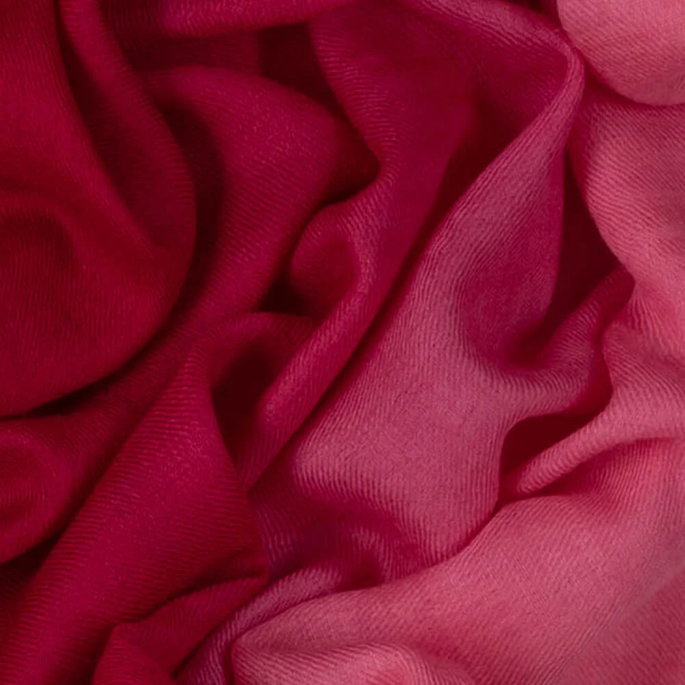 Plum to Tea Rose Shaded Cashmere and Silk Wrap - Image 5