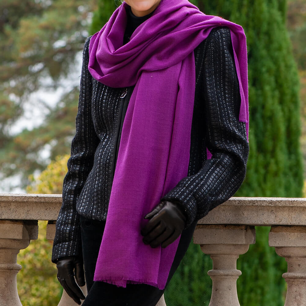 Amethyst Cashmere and Silk Wrap - Image 4